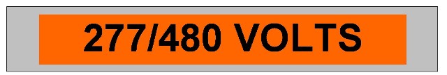 2" X 10" Conduit/Cable Label - 277/480 Volts